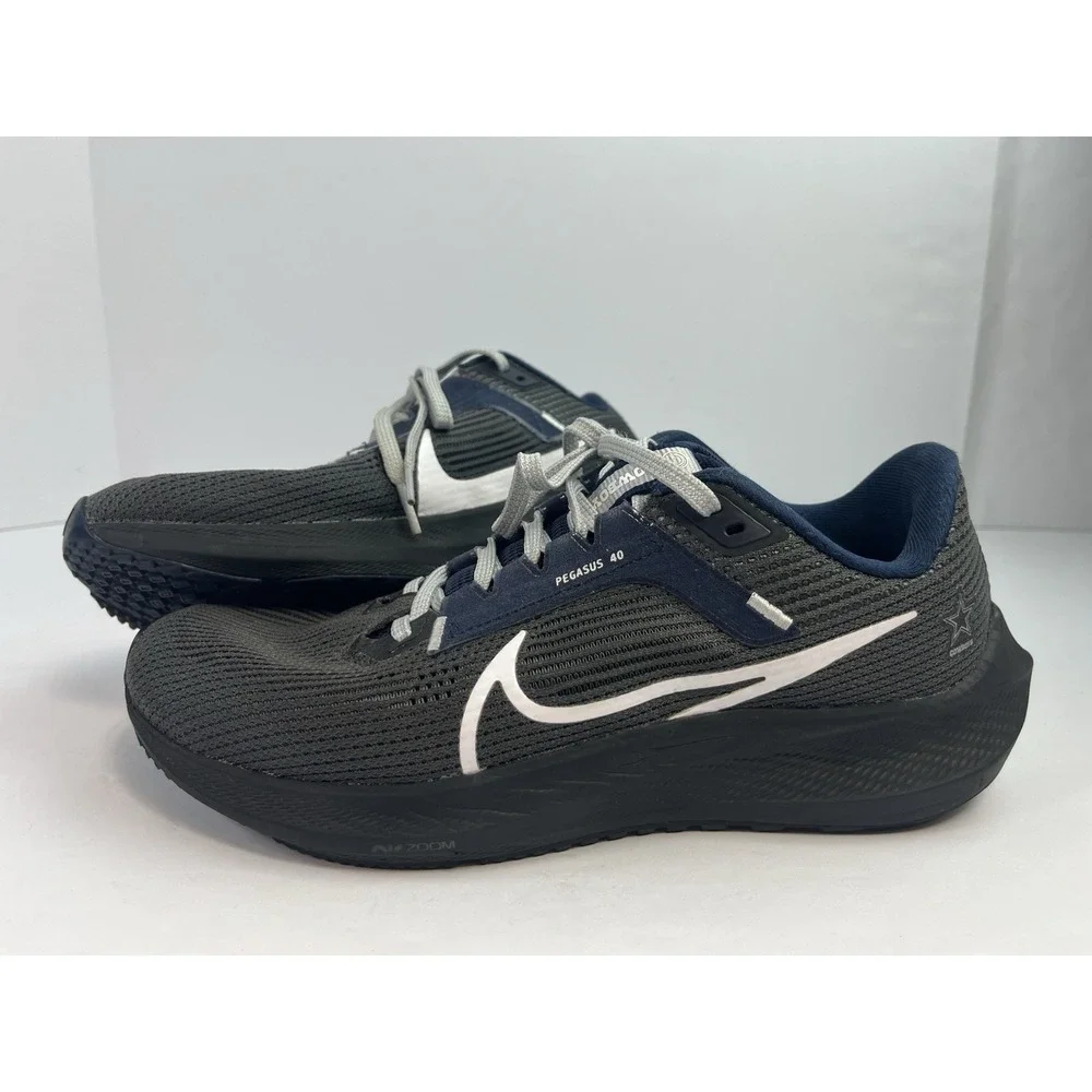 Nike Zoom Pegasus 40 Dallas Cowboys Men's Size 7.5 Sneakers DZ5975-001 Gray Blue